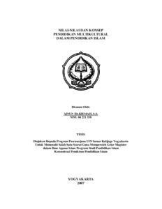 NILAI-NILAI DAN KONSEP PENDIDIKAN MULTIKULTURAL DALAM PENDIDIKAN ISLAM ...